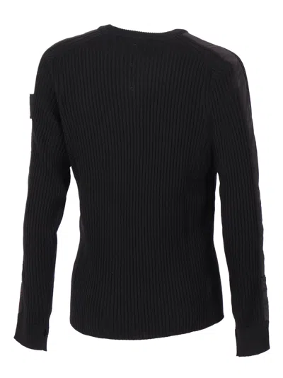Premiata Ribbed Crew-neck Sweater In Black