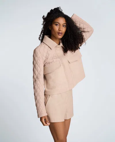 Kenneth Cole Quilted Patch Pocket Jacket In Multi