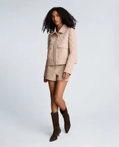 Kenneth Cole Quilted Patch Pocket Jacket In Multi