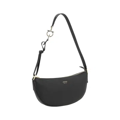 Ferragamo Hobo Shoulder Bag In Black