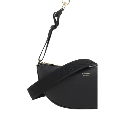Ferragamo Hobo Shoulder Bag In Black