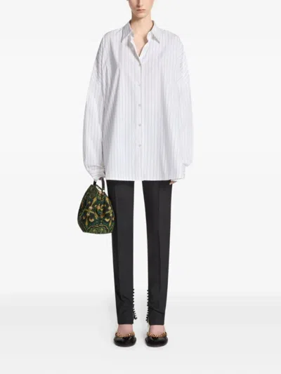Dries Van Noten Pinstripe Shirt In White