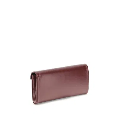 Giuseppe Zanotti Flutie Leather Clutch Bag In Burgundy