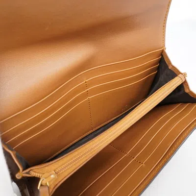 Pre-owned Gucci Brown Suede Long Wallet (bi-fold) ()