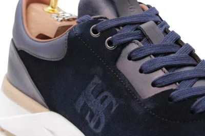 Harris Shoes 1913 Sneakers In Pelle E Suede In Blue