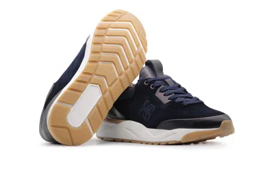 Harris Shoes 1913 Sneakers In Pelle E Suede In Blue