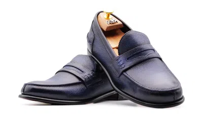 Harris Shoes 1913 Mocassino Stampato Dipinto A Mano In Blue