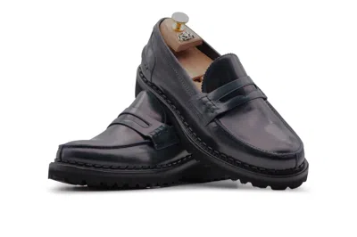 Harris Shoes 1913 Mocassino In Pelle Spazzolata In Blue