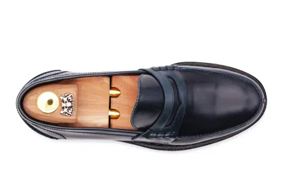 Harris Shoes 1913 Mocassino In Pelle Spazzolata In Blue