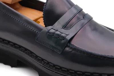 Harris Shoes 1913 Mocassino In Pelle Spazzolata In Blue