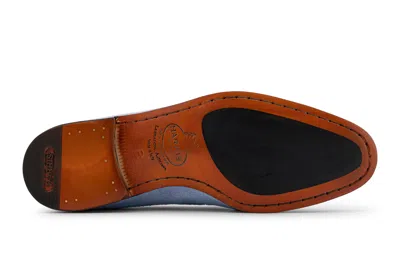 Harris Shoes 1913 Mocassino In Suede Con Pon Pon Celeste In Blue