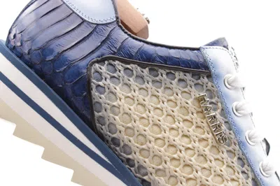 Harris Shoes 1913 Sneakers In Pitone E Rafia In Multi