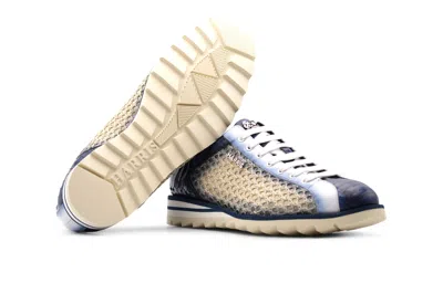 Harris Shoes 1913 Sneakers In Pitone E Rafia In Multi