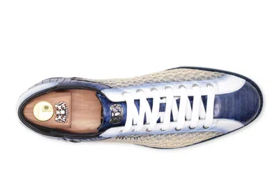 Harris Shoes 1913 Sneakers In Pitone E Rafia In Multi