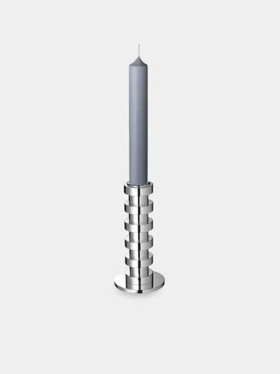 Puiforcat Ruban Silver-plated Large Candle Holder In Silver