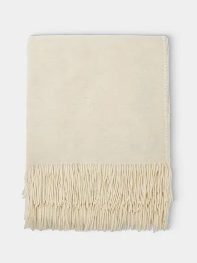 Alonpi Melrose Cashmere Throw (75in/1.9m) In White