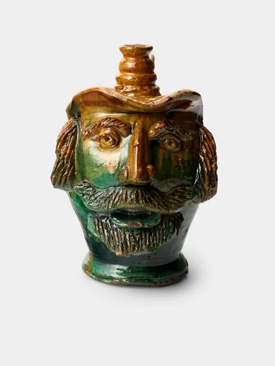 Antique And Vintage 1990s Condurso Face Ceramic Vessel (12in/30.5cm) In Multi