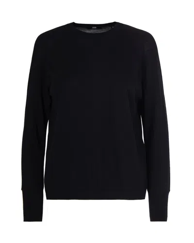 Alpha Studio Maglia In Lana Merinos Nera In Black