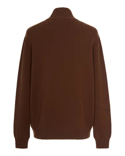 Alpha Studio Lupetto In Cashmere Tabacco In Brown