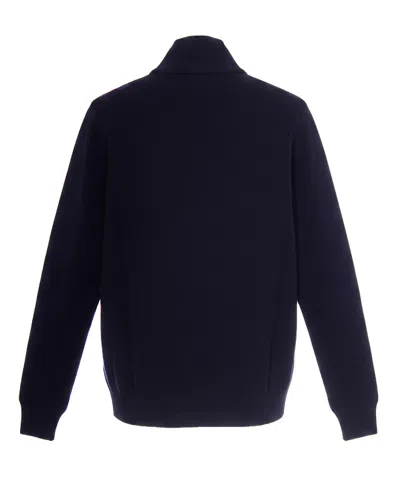 Alpha Studio Lupetto In Cashmere Blu Notte In Blue