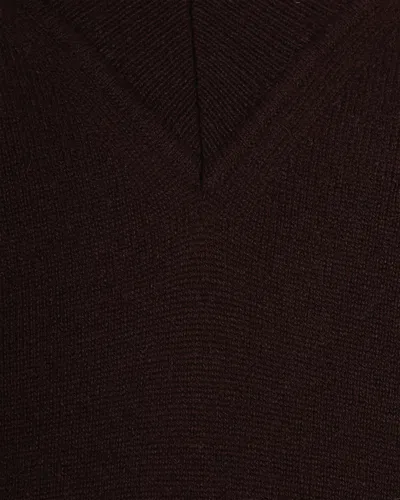 Alpha Studio Maglia In Cashmere Moro In Burgundy