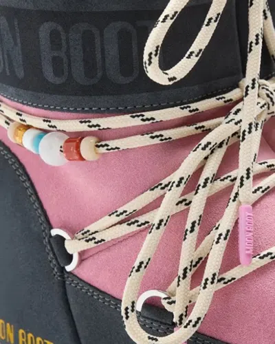 Moon Boot Two-tone Suede S X Guest In Residence Icon Low Ankle Boots In Multi