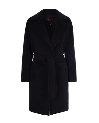 Max Mara Cappotto Scire Nero In Multi