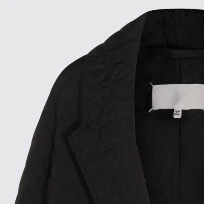 Maison Margiela Coats Blacks And Greys In Black