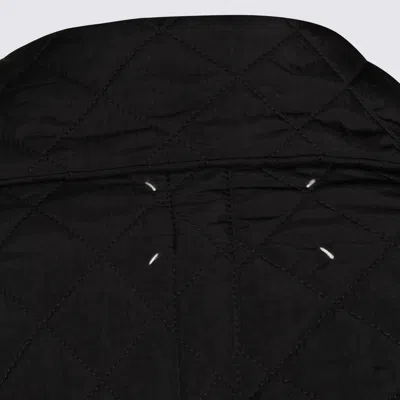 Maison Margiela Coats Blacks And Greys In Black