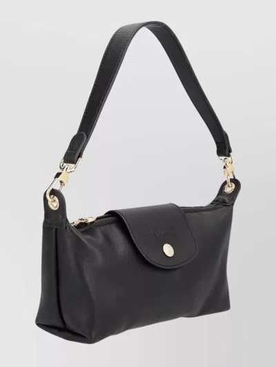 Longchamp Chic Shoulder Bag Adjustable Strap In Black