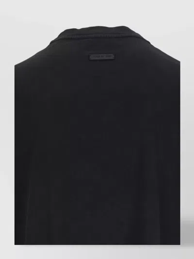 Fear Of God Graphic Print Crew Neck Short Sleeve Top In Black