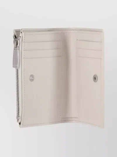 Off-white Compact Bifold Zipped Purse Quote Dust