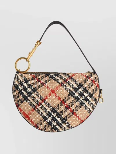 Burberry Half-moon Shoulder Bag Gold-tone Hardware In Multi