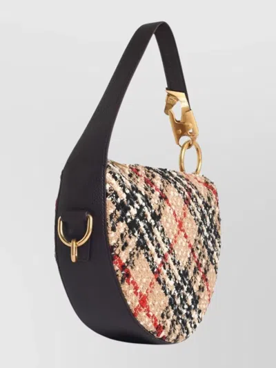 Burberry Half-moon Shoulder Bag Gold-tone Hardware In Multi