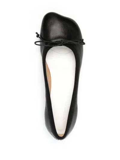 Mm6 Maison Margiela Leather Ballets In Black