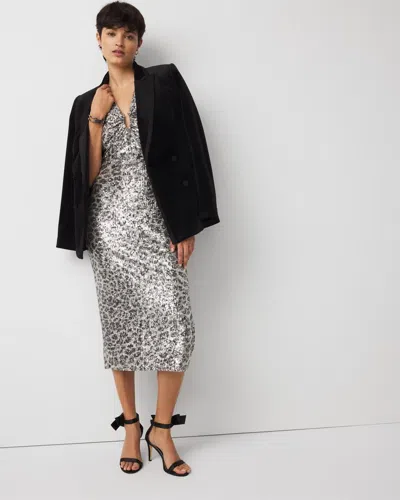 White House Black Market Petite Sequin Midi Dress In Multi