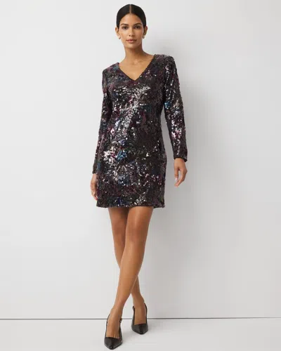 White House Black Market Petite Sequin Sheath Dress Size 6 |  In Multi