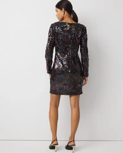 White House Black Market Petite Sequin Sheath Dress Size 6 |  In Multi