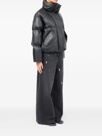 Mm6 Maison Margiela Mm6 By Maison Margiela Oversized Black Sports Jacket With Double-zipper Closure In Multi