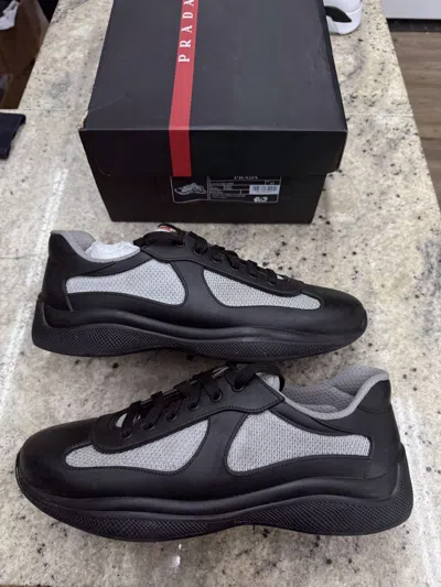 Pre-owned Prada American Rubber Cups Shoes In Black