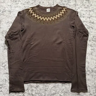 Pre-owned Number N Ine Number (n)ine Aw02 Nowhere Man Nordic Neck Sweatshirt | 2 In Brown