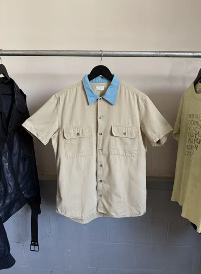 Pre-owned Helmut Lang 1996 Safari Button Up In Sand