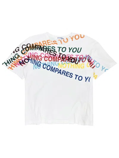 Pre-owned Junya Watanabe Ss02  Nothing Compares Poem Print Tshirt In White