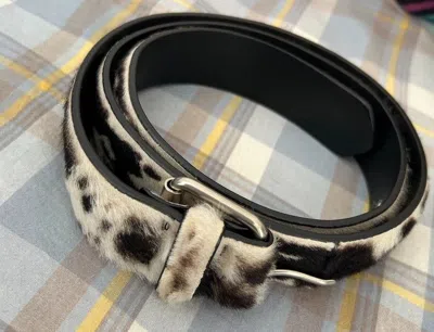 Pre-owned Dries Van Noten Mao Mao Belt In Black