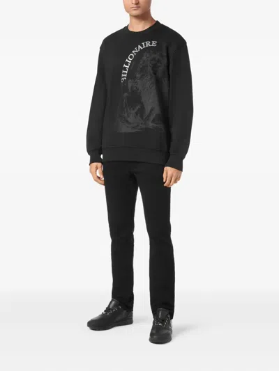 Billionaire Cotton Sweatshirt In Black