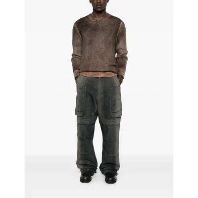 Avant Toi Brushed Crew-neck Sweater In Brown