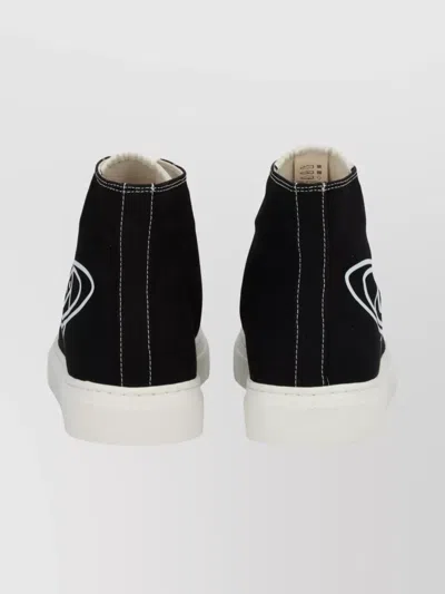 Vivienne Westwood High Top Canvas Plimsoll Cotton Canvas Black 11-45 Men