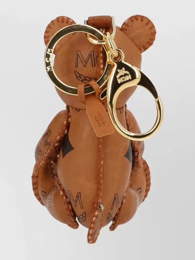 Mcm Bear Shaped Keyring Accessory In Brown