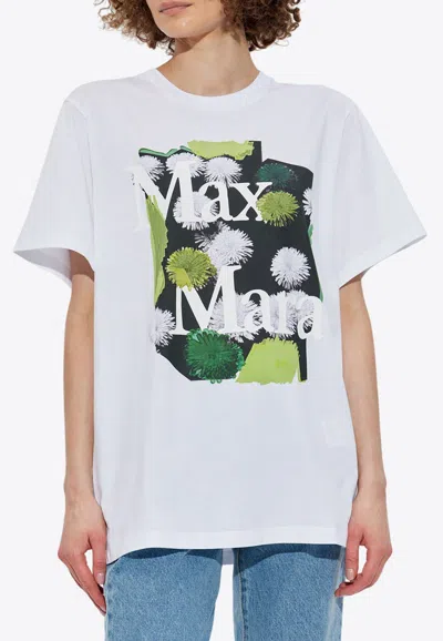 Max Mara Sequoia Printed T-shirt In White
