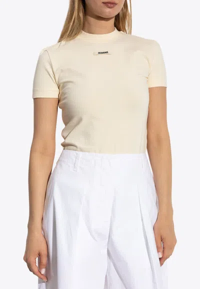Jacquemus Gros Grain Slim T-shirt In White